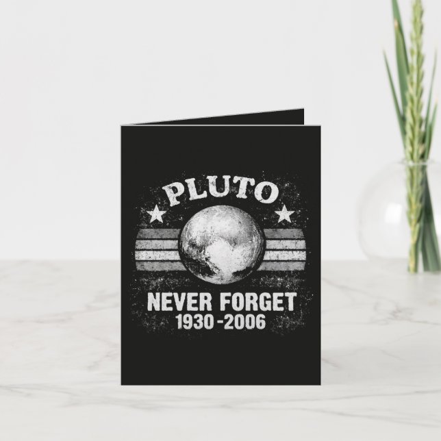 Tarjeta Festiva Plutón Nunca Olvides (Anverso)