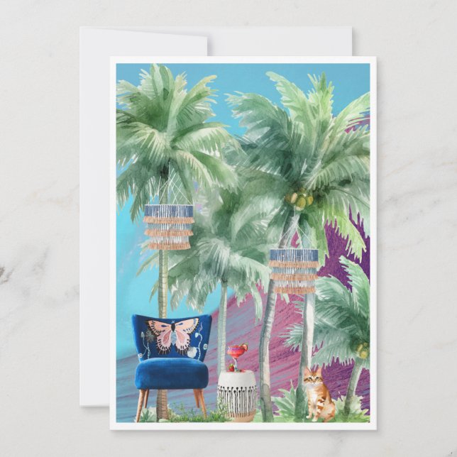 Tarjeta Festiva ¿Podemos Agarrarnos? Silla-gato (Anverso)