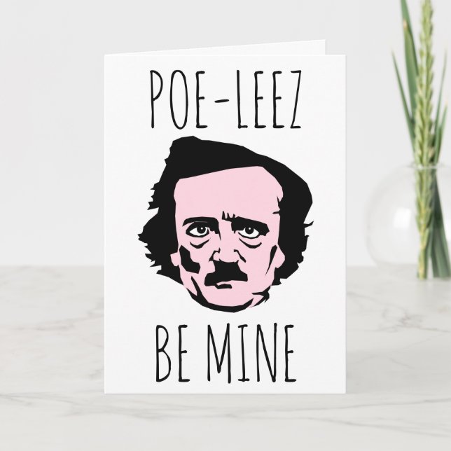 Tarjeta Festiva Poe Leez Be Mine Valentine (Anverso)