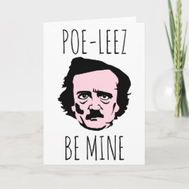 Tarjeta Festiva Poe Leez Be Mine Valentine