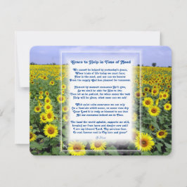 Tarjeta Festiva Poema cristiano "Ayuda en tiempo de necesidad"