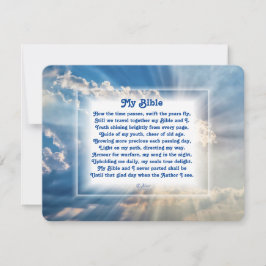 Tarjeta Festiva Poema cristiano "Mi Biblia" con vacaciones en el c