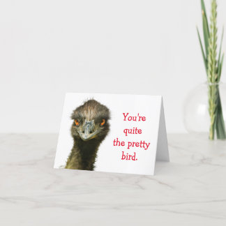 Tarjeta Festiva Poema de Emu Valentine