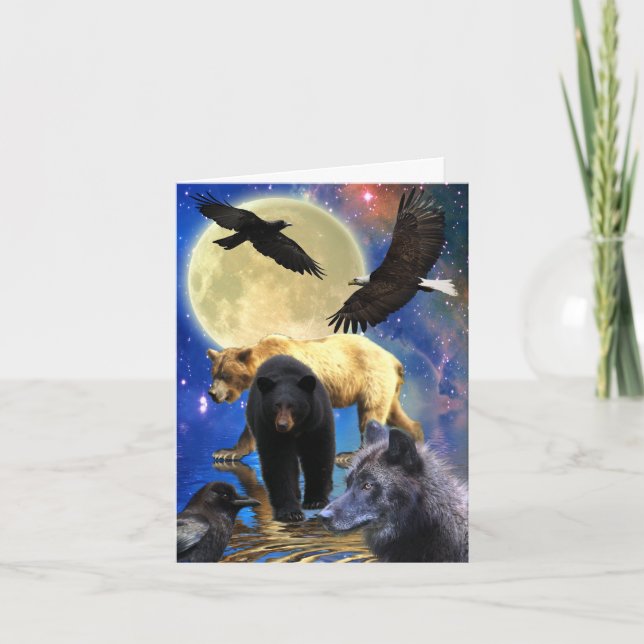 Tarjeta Festiva Poema de WILDERNESS CITIZENSE Wildlife Supporter (Anverso)