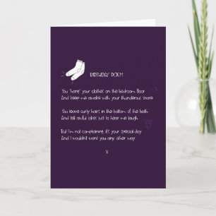 Tarjeta Festiva Poema divertido de cumpleaños para él o ella
