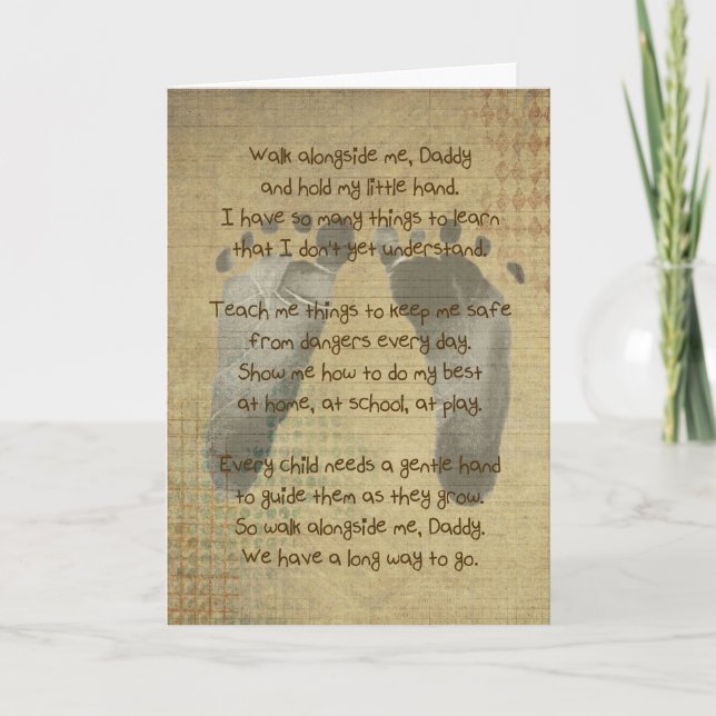 Tarjeta Festiva Poema para un papá (Anverso)