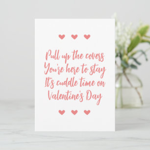 Tarjeta Festiva Poema romántico El día de San Valentín con corazon