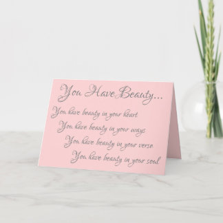 Tarjeta Festiva Poema romántico el día de San Valentín en letra ma