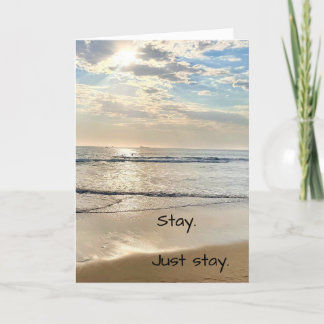 Tarjeta Festiva Poema Stay With Me