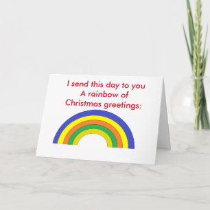 Tarjeta Festiva Poema: "Tarjeta de felicitación del arco iris del