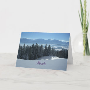 Tarjeta Festiva Poesía de Navidades milagros