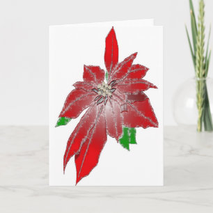 Tarjeta Festiva poinsetta