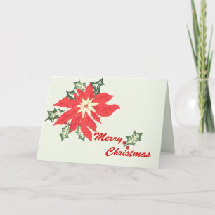 Tarjeta Festiva Poinsettia