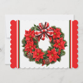 Tarjeta Festiva Poinsettia Agregar firma y saludo