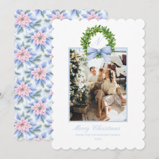 Tarjeta Festiva Poinsettia Grandmillennial Costera del Sur