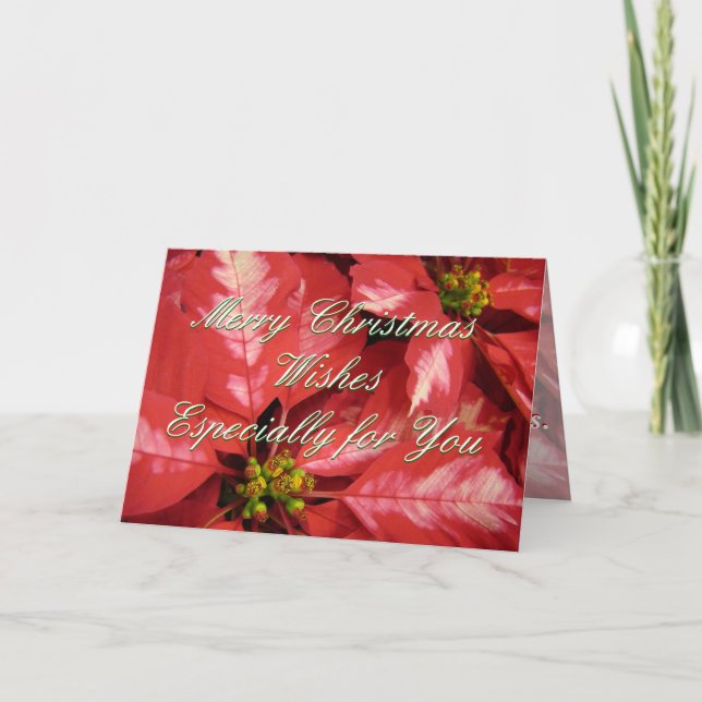 Tarjeta Festiva PoinsettiaMC-personalizar (Anverso)
