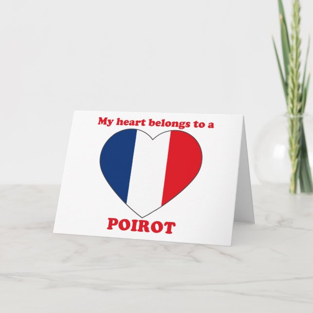 Tarjeta Festiva Poirot (Anverso)