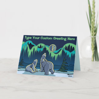 Tarjeta Festiva Polar Bear Card Custom Cards Wildlife Art Card