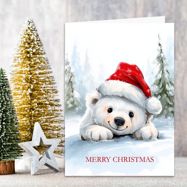 Tarjeta Festiva Polar Bear Christmas (Subido por el creador)