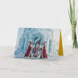 Tarjeta Festiva Polar Bear Witch Halloween Card