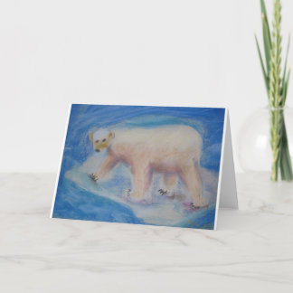 Tarjeta Festiva Polar refiera el hielo que encoge
