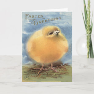 Tarjeta Festiva Pollito de Pascua Esponjoso y Suave
