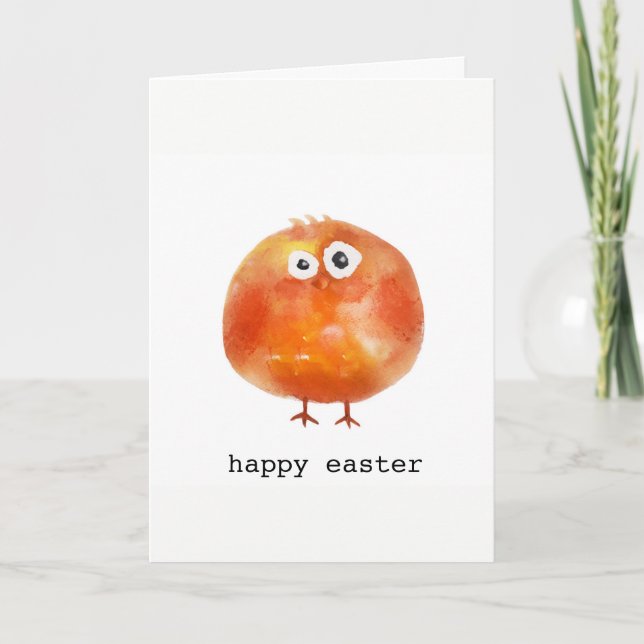 Tarjeta Festiva Pollo cutáneo de la Pascua (Anverso)