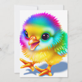 Tarjeta Festiva Pollo de bebé colorido