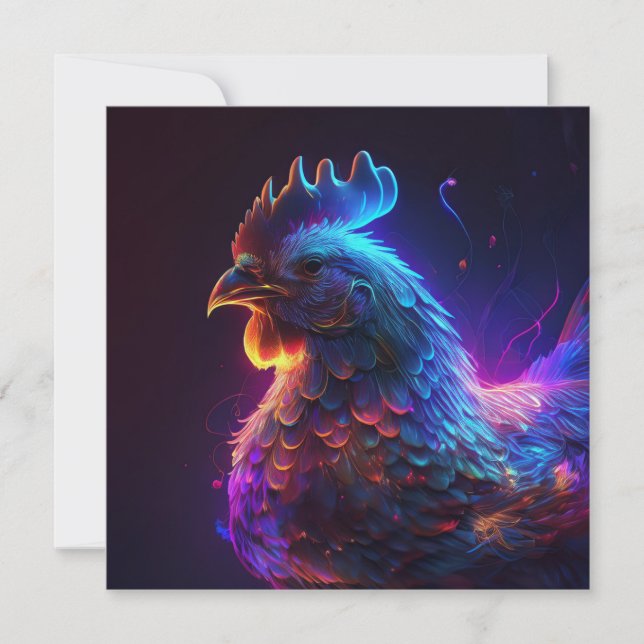 Tarjeta Festiva Pollo de IA (Anverso)