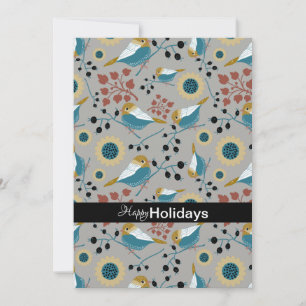 Tarjeta Festiva Pollos Dulces Y Cutáneos Con Berries