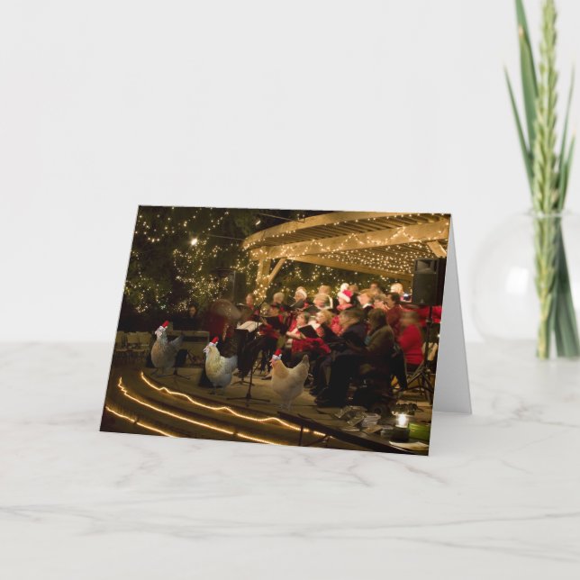 Tarjeta Festiva Pollos navidades 2 (Anverso)