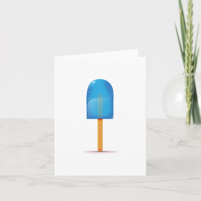 Tarjeta Festiva Polo de Hielo Azul (Anverso)