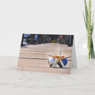 Tarjeta Festiva Polvo náutico con ornamentos