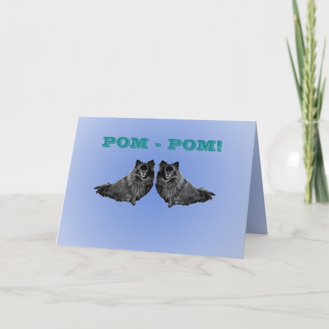 TARJETA FESTIVA POM - POM (Anverso)