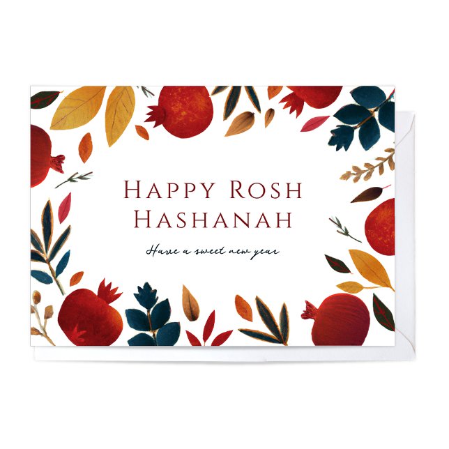 Tarjeta Festiva Pomegranates Rosh Hashanah (Subido por el creador)