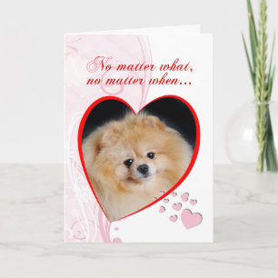 Tarjeta Festiva Pomeranian Valentine