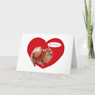 Tarjeta Festiva Pomeranian Valentine