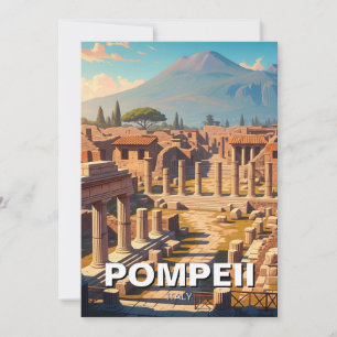 Tarjeta Festiva Pompeya Italia Monte Vesubio Viaje