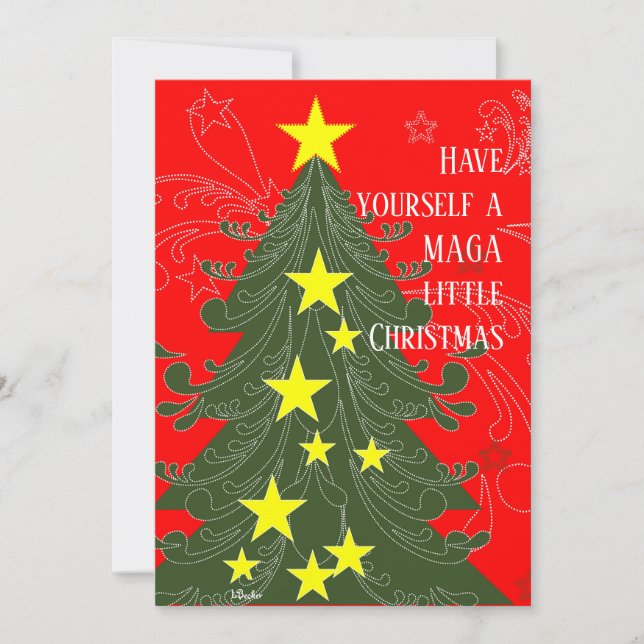Tarjeta Festiva Pónganse a sí mismos como patriotas Navidades MAGA (Anverso)