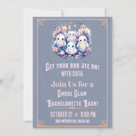 Tarjeta Festiva ¡Ponte Tu Boo-Jee! ¡Ghoul Glam Bachelorette Bash!