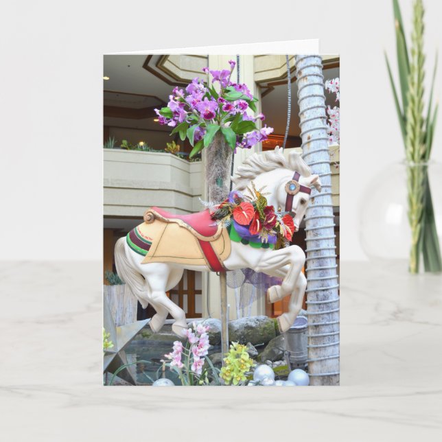 Tarjeta Festiva Pony Navidades de Galloping (Anverso)