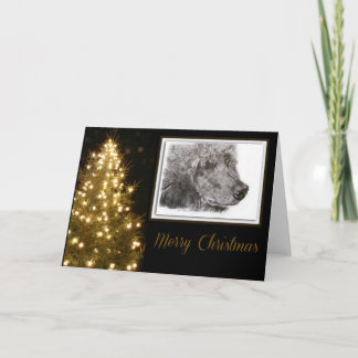 Tarjeta Festiva Poodle