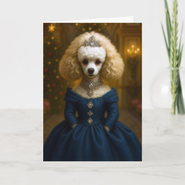 Tarjeta Festiva Poodle Holiday Card