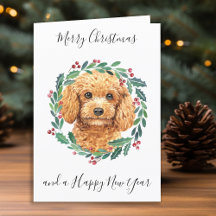 Poodle Merry Christmas Trendy Dog
