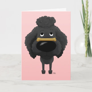 Tarjeta Festiva Poodle Valentine