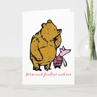 Tarjeta Festiva Pooh y Piglet