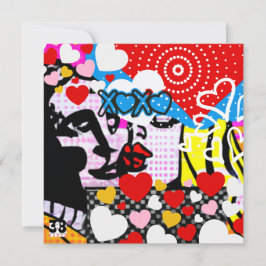 Tarjeta Festiva Pop Art Valentine