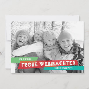 Tarjeta Festiva Pop der Farbe Weihnachtskarte