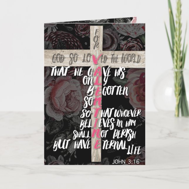 Tarjeta Festiva Por Dios tan amado el mundo (Anverso)