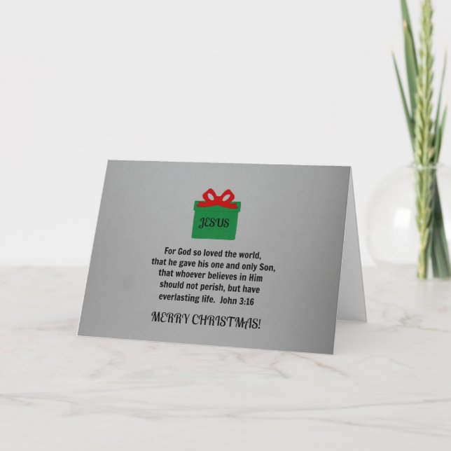 Tarjeta Festiva Por Dios tan amado el mundo... (Anverso)